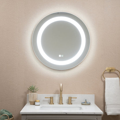 Seura Concerto 24" Round Wall-Mounted LED Lighted Mirror