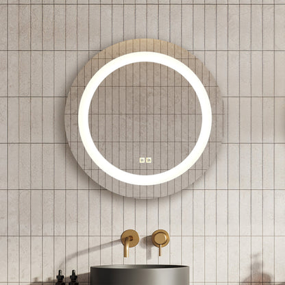 Seura Concerto 24" Round Wall-Mounted LED Lighted Mirror