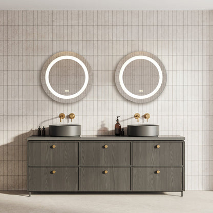 Seura Concerto 24" Round Wall-Mounted LED Lighted Mirror