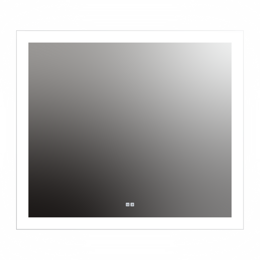 Seura Forte 48" W x 42" H Touch Control Dimming and Defogger Rounded Rectangular LED Lighted Mirror