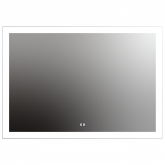 Seura Forte 60" W x 42" H Touch Control Dimming and Defogger Rounded Rectangular LED Lighted Mirror