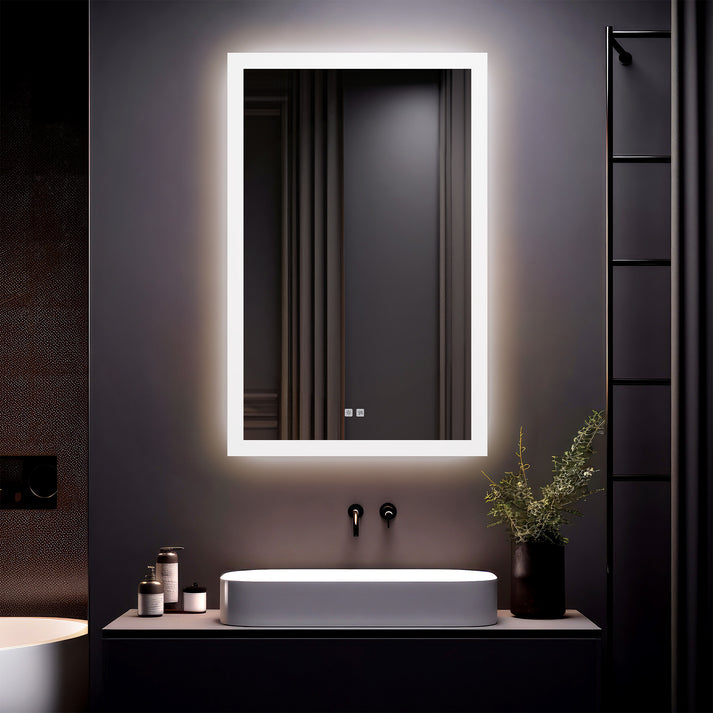 Seura Fresco 24" x 36" Wall-Mounted LED Lighted Mirror