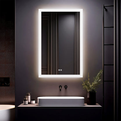 Seura Fresco 24" x 36" Wall-Mounted LED Lighted Mirror