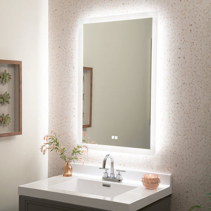 Seura Fresco 24" x 36" Wall-Mounted LED Lighted Mirror