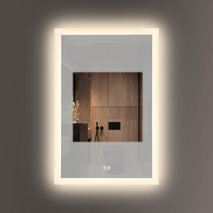 Seura Fresco 24" x 36" Wall-Mounted LED Lighted Mirror