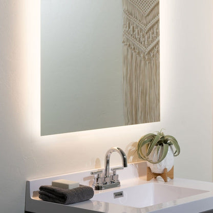 Seura Halo 24" W x 36" H Wall Switch Dimming LED Lighted Mirror