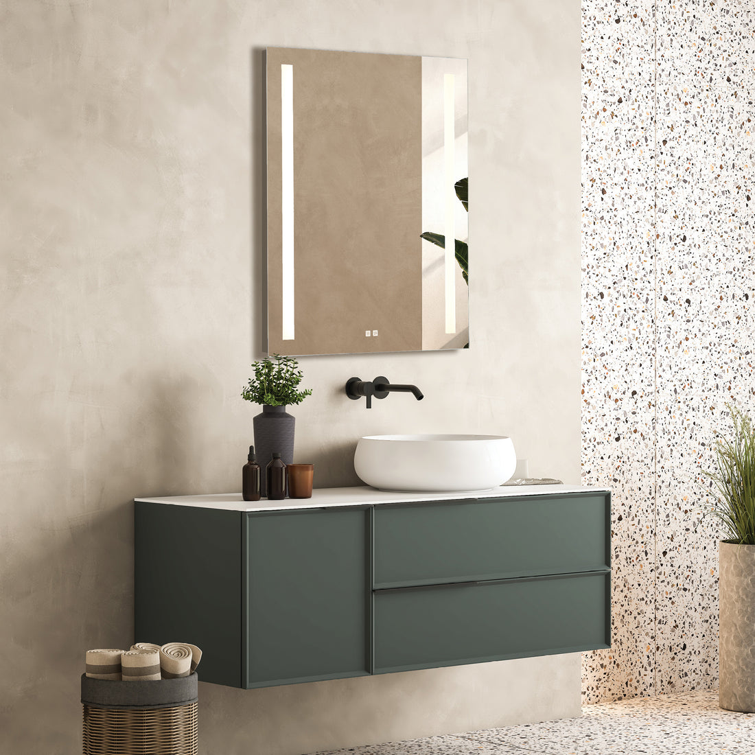 Seura Legato 30" x 42" Wall-Mounted LED Lighted Mirror