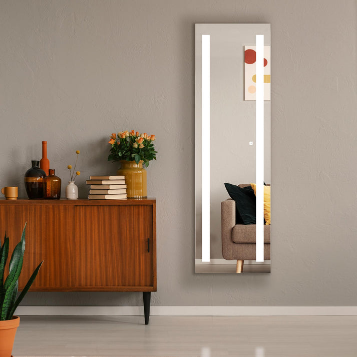 Seura Lumin 18" x 60" Wall Mounted Full Length Lighted Mirror