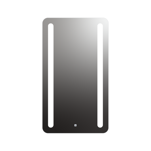 Seura Lumin 24" W x 42" H Touch Control Dimming and Defogger Rounded Rectangle LED Lighted Mirror