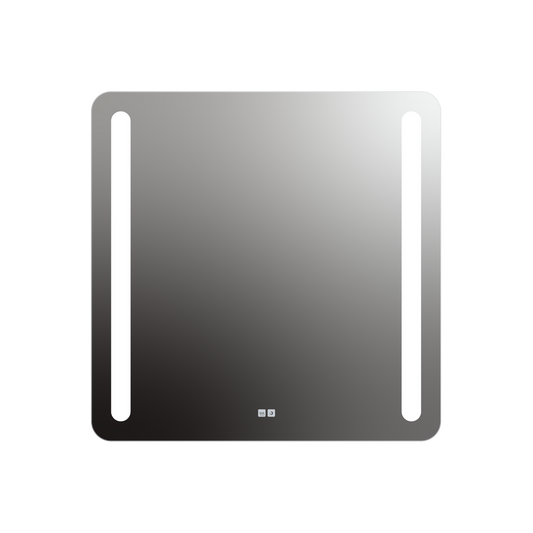 Seura Lumin 36" W x 36" H Touch Control Dimming and Defogger Rounded Rectangle LED Lighted Mirror