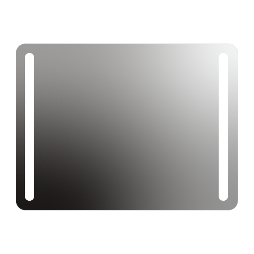 Seura Lumin 48" W x 36" H Wall Switch Dimming Rounded Rectangle LED Lighted Mirror