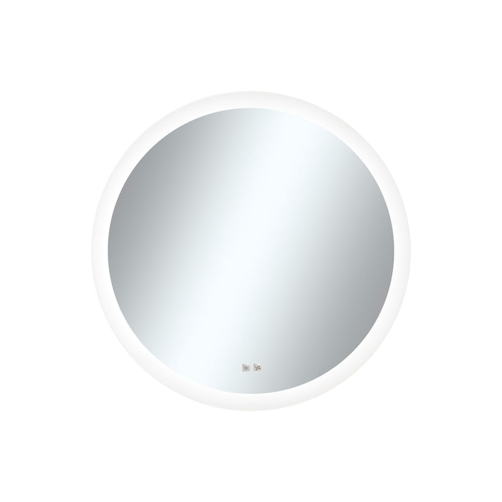 Seura Opus 30" x 42" Round Wall-Mounted LED Lighted Mirror