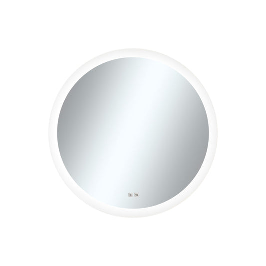 Seura Opus 30" x 42" Round Wall-Mounted LED Lighted Mirror