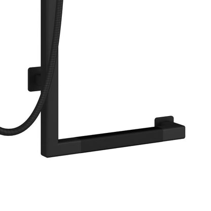 PULSE ShowerSpas Seville 2.5 GPM Multi-Function Handshower Matte Black Left Slide Bar