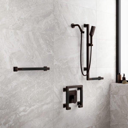 PULSE ShowerSpas Seville 2.5 GPM Multi-Function Handshower Oil Rubbed Bronze Left Slide Bar