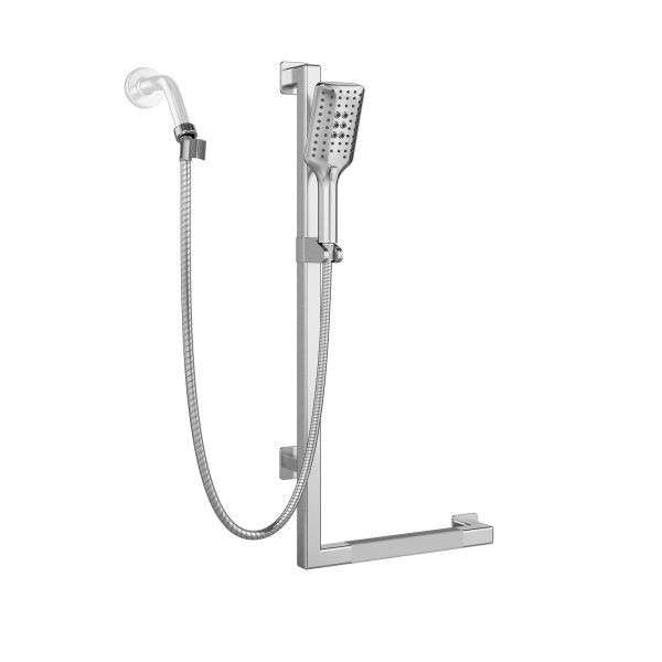 PULSE ShowerSpas Seville 2.5 GPM Multi-Function Handshower Stainless Steel Brushed Left Slide Bar