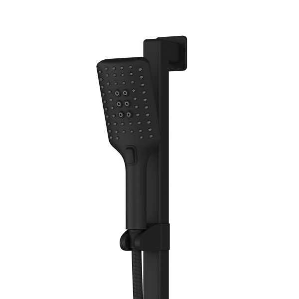 PULSE ShowerSpas Seville 2.5 GPM Multi-Function Handshower Matte Black Right Slide Bar