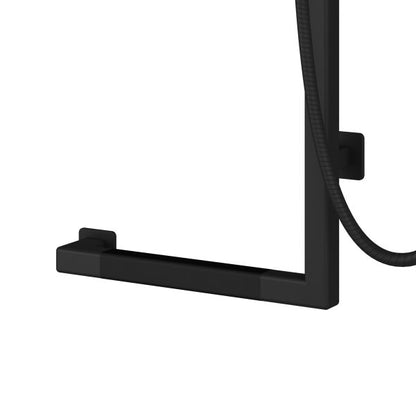 PULSE ShowerSpas Seville 2.5 GPM Multi-Function Handshower Matte Black Right Slide Bar