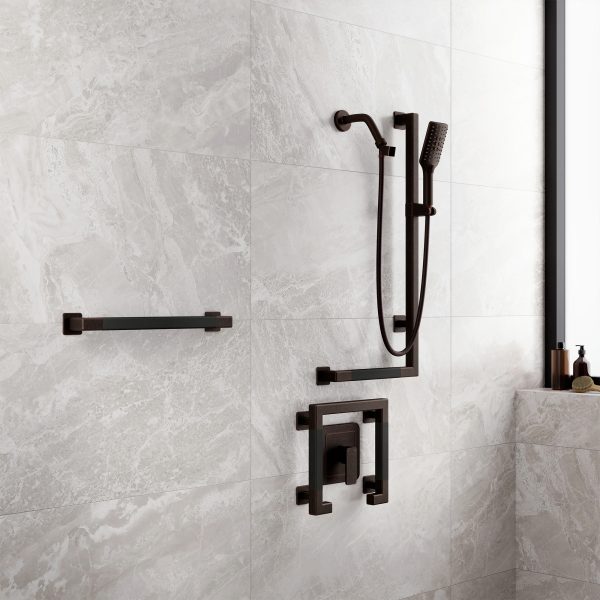 PULSE ShowerSpas Seville 2.5 GPM Multi-Function Handshower Oil Rubbed Bronze Right Slide Bar