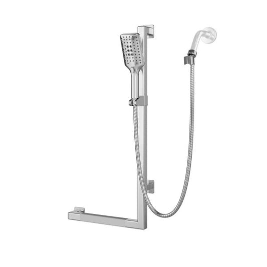 PULSE ShowerSpas Seville 2.5 GPM Multi-Function Handshower Stainless Steel Brushed Right Slide Bar