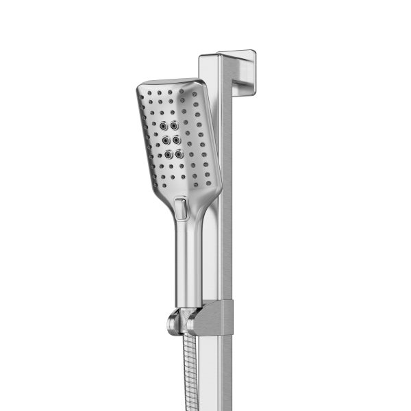 PULSE ShowerSpas Seville 2.5 GPM Multi-Function Handshower Stainless Steel Brushed Right Slide Bar