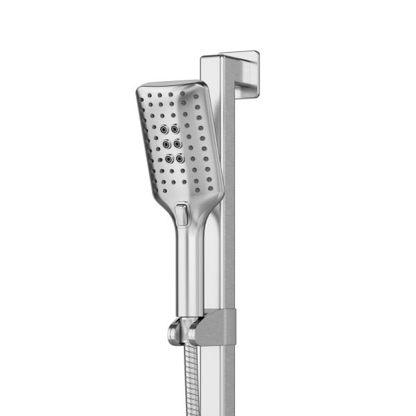 PULSE ShowerSpas Seville 2.5 GPM Multi-Function Handshower Stainless Steel Polished Right Slide Bar