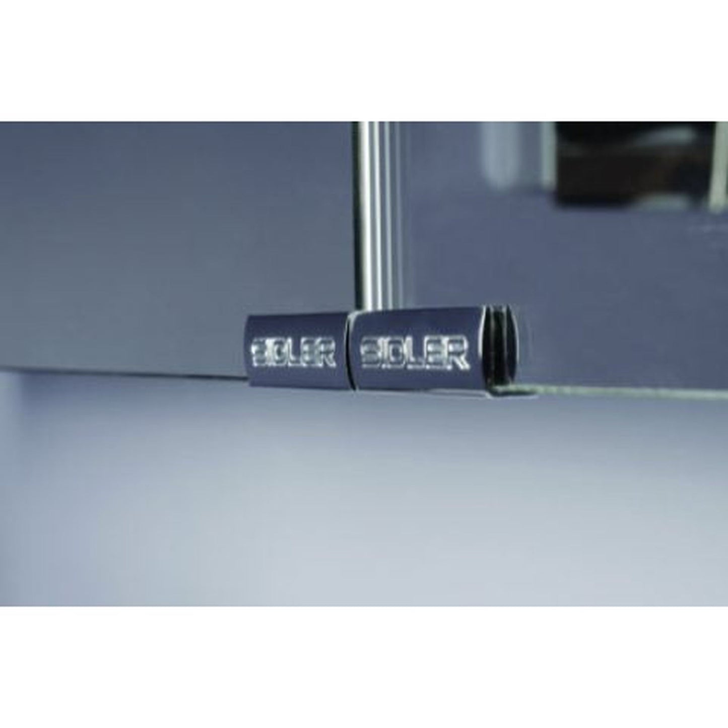 Sidler Door Handle With Logo Chrome for All Diamando, LED Collection, Modello, Singla (except Beveled), Tall and Xamo Cabinets
