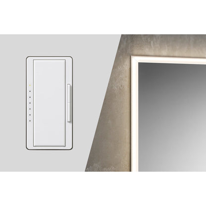 Sidler Quadro 36" x 36" 3000K 2 Offset Left Hinged Mirror Doors Anodized Aluminum Medicine Cabinet With Night Light Function, Built-in GFCI Outlet and USB port