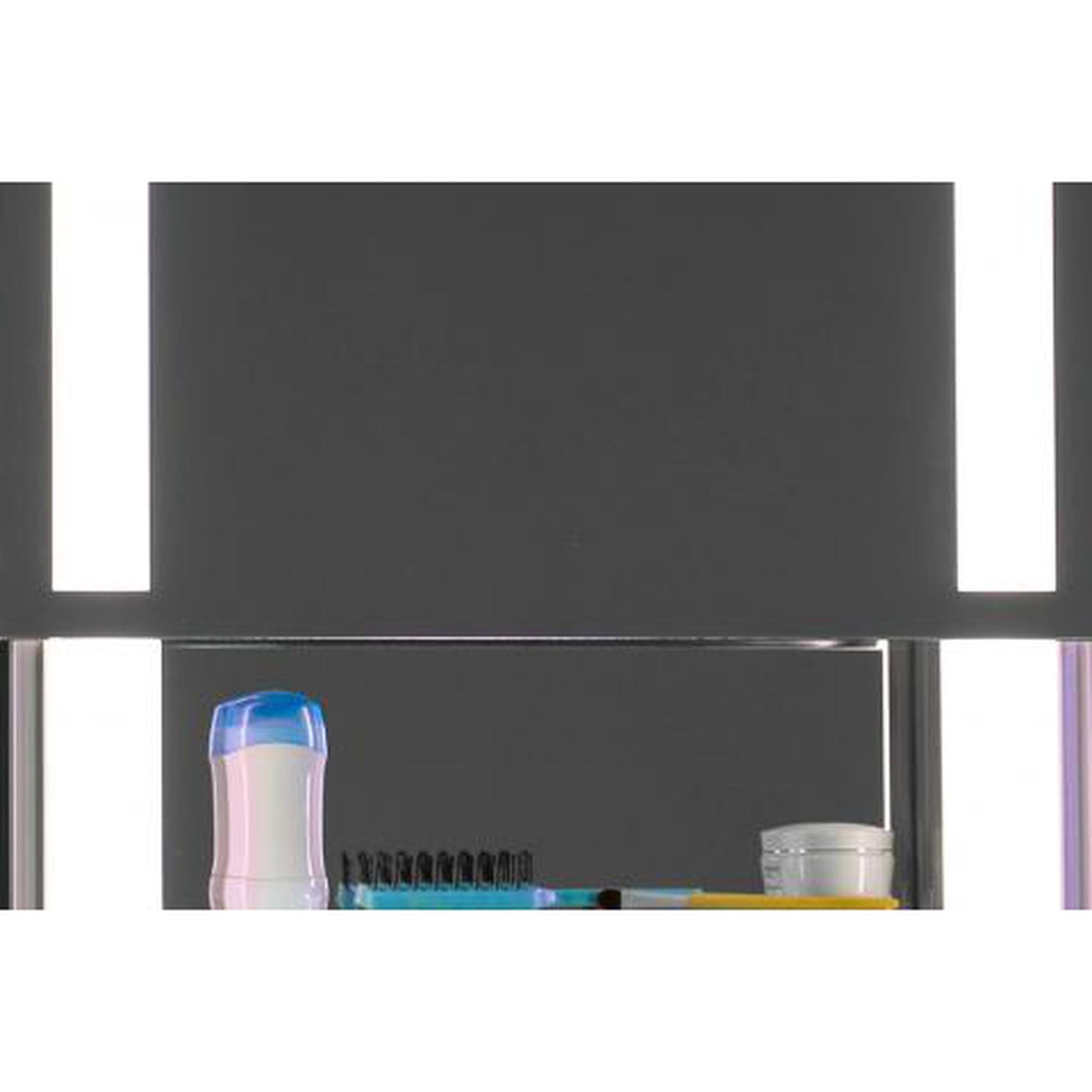 Sidler SideLight 31" x 29" 4000K Single Gliding Mirror Door Anodized Aluminum Medicine Cabinet With Built-in GFCI Outlet and USB port