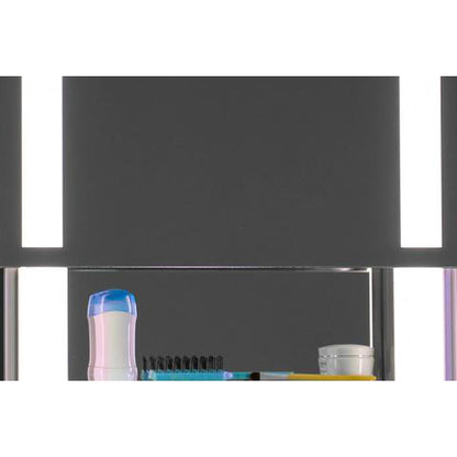 Sidler SideLight 35" x 29" 4000K Single Gliding Mirror Door Anodized Aluminum Medicine Cabinet With Built-in GFCI Outlet and USB port