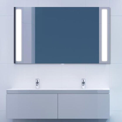 Sidler SideLight 47" x 29" 3000K Single Gliding Mirror Door Anodized Aluminum Medicine Cabinet With Built-in GFCI Outlet and USB port