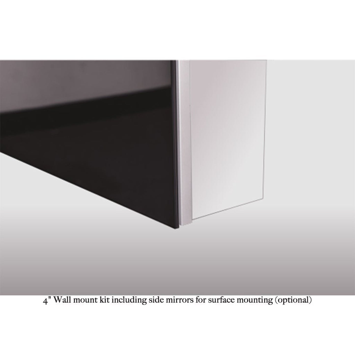 Sidler Tall 19" x 60" x 4" Full Length Right Hinged Mirror Door Anodized Aluminum Medicine Cabinet