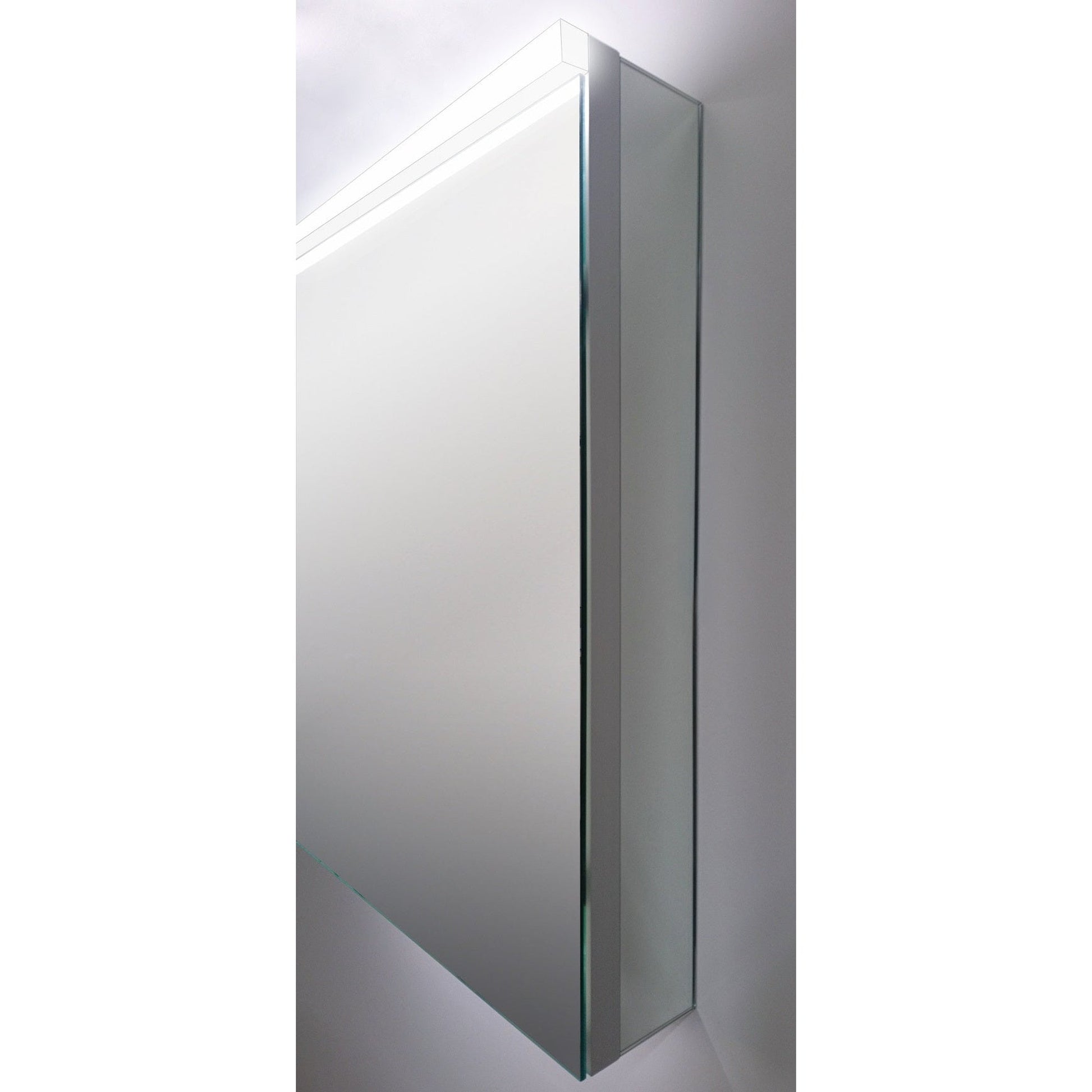 Sidler Xamo 20" x 30" 3000K Single Mirror Left Hinged Door Medicine Cabinet With Built-in GFCI outlet and Night Light Function