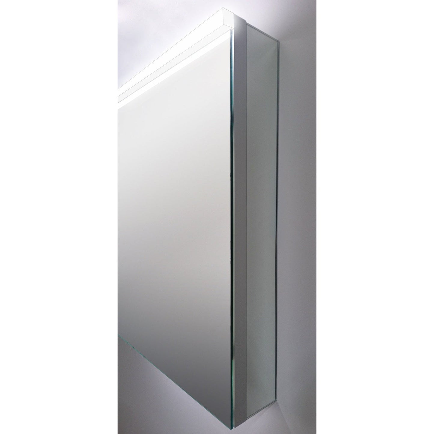 Sidler Xamo 20" x 30" 4000K Single Mirror Left Hinged Door Medicine Cabinet With Built-in GFCI outlet and Night Light Function