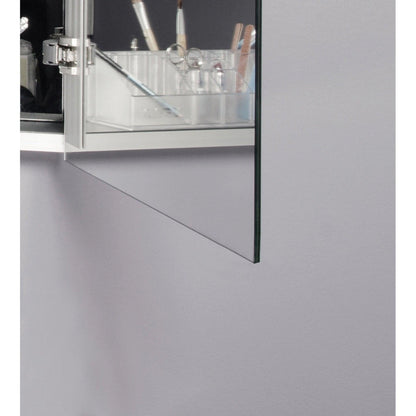 Sidler Xamo 20" x 30" 4000K Single Mirror Right Hinged Door Medicine Cabinet With Built-in GFCI outlet and Night Light Function
