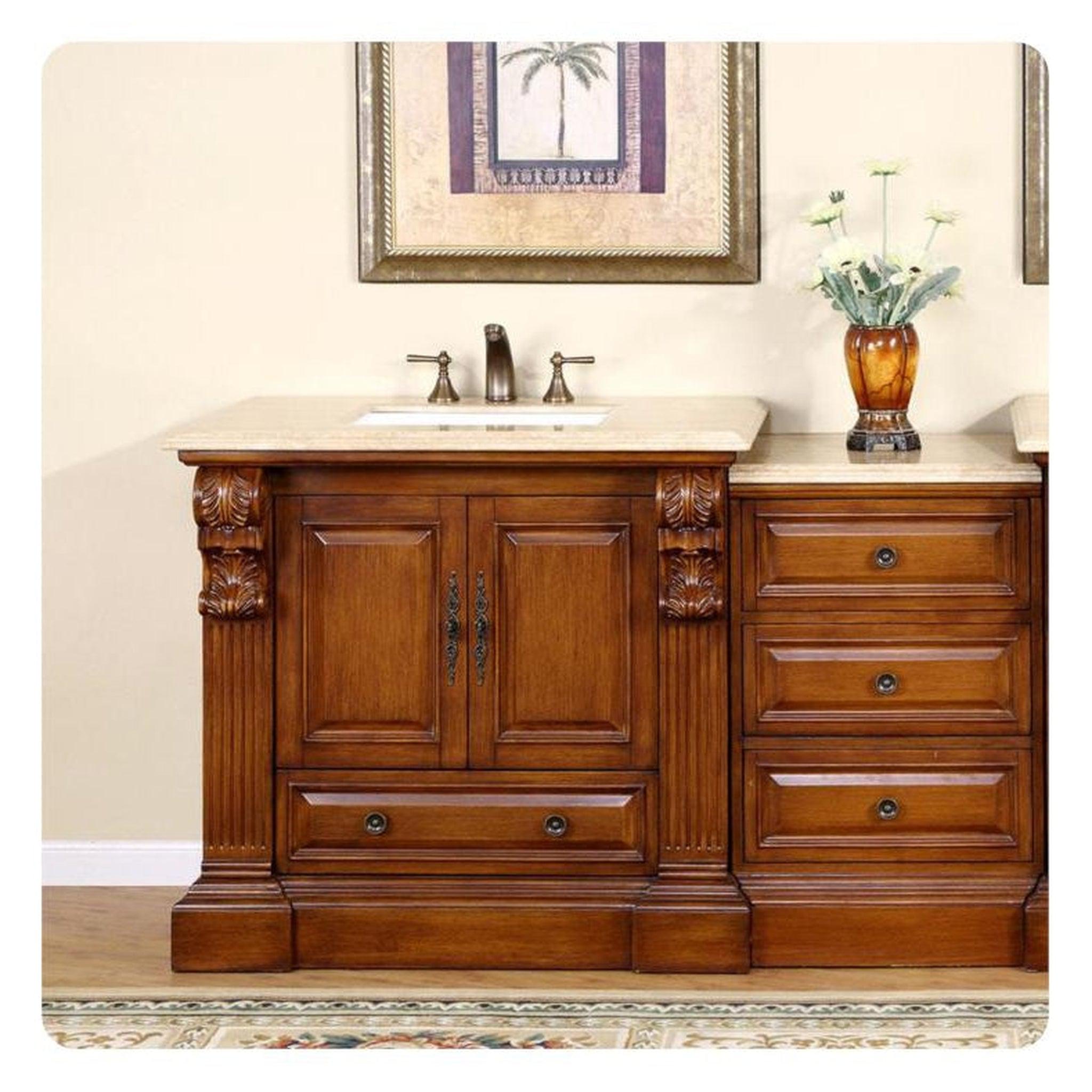 Silkroad single sink bathroom outlet vanity