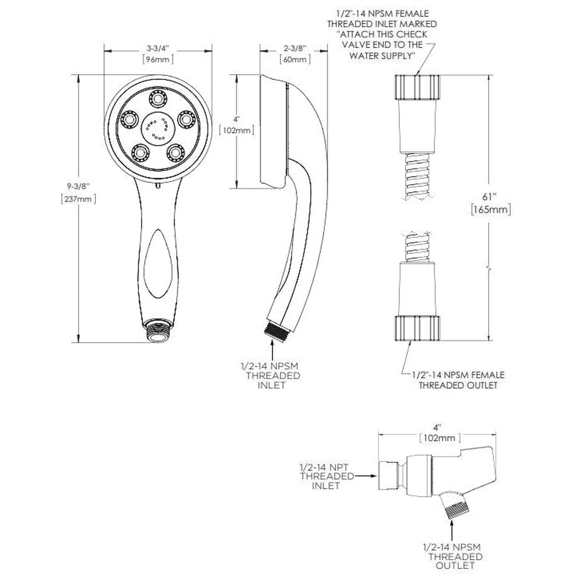 Speakman Caspian 2.5 GPM Polished Chrome Shower Head