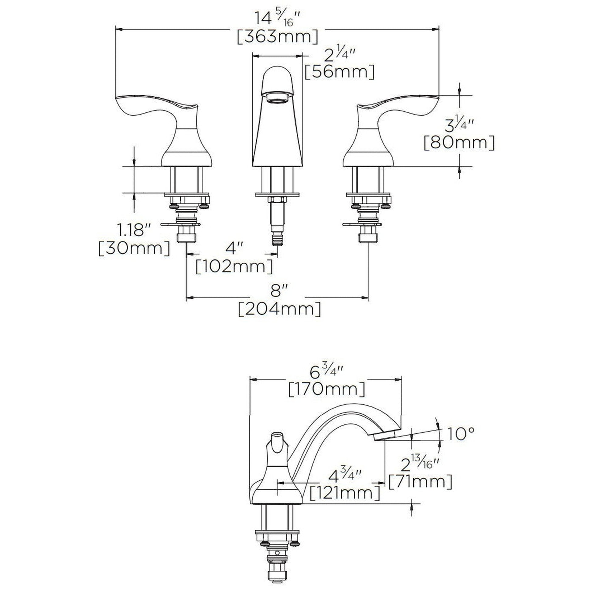 Speakman Chelsea 1.2 GPM Dual Lever Handle Brushed Nickel Widespread Faucet