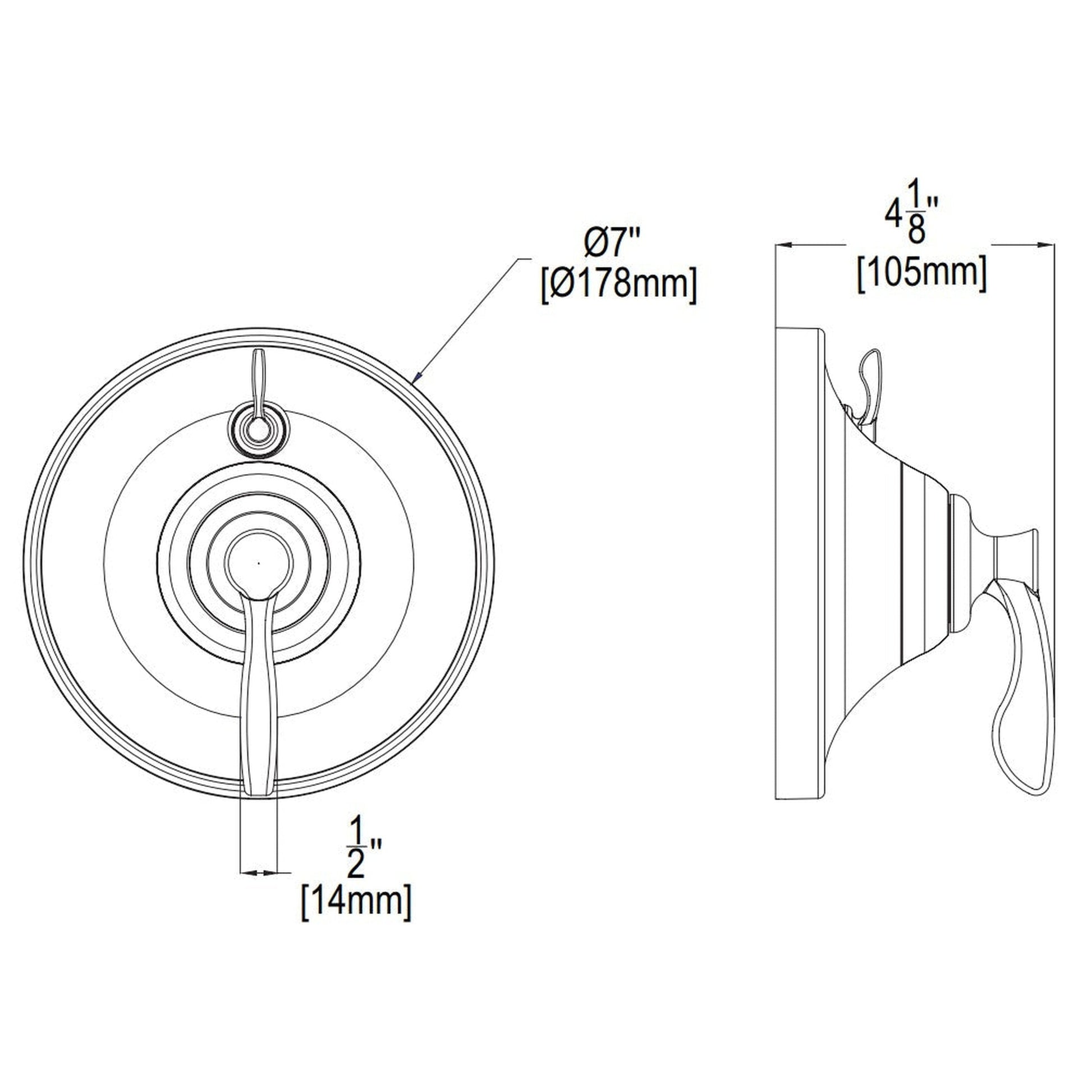 Speakman Chelsea Brushed Nickel Pressure Balance Diverter Valve Trim