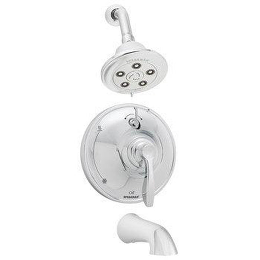 Speakman Chelsea SLV-10430 2.5 GPM Polished Chrome Showerhead, Diverter Trim and Tub Spout Combination