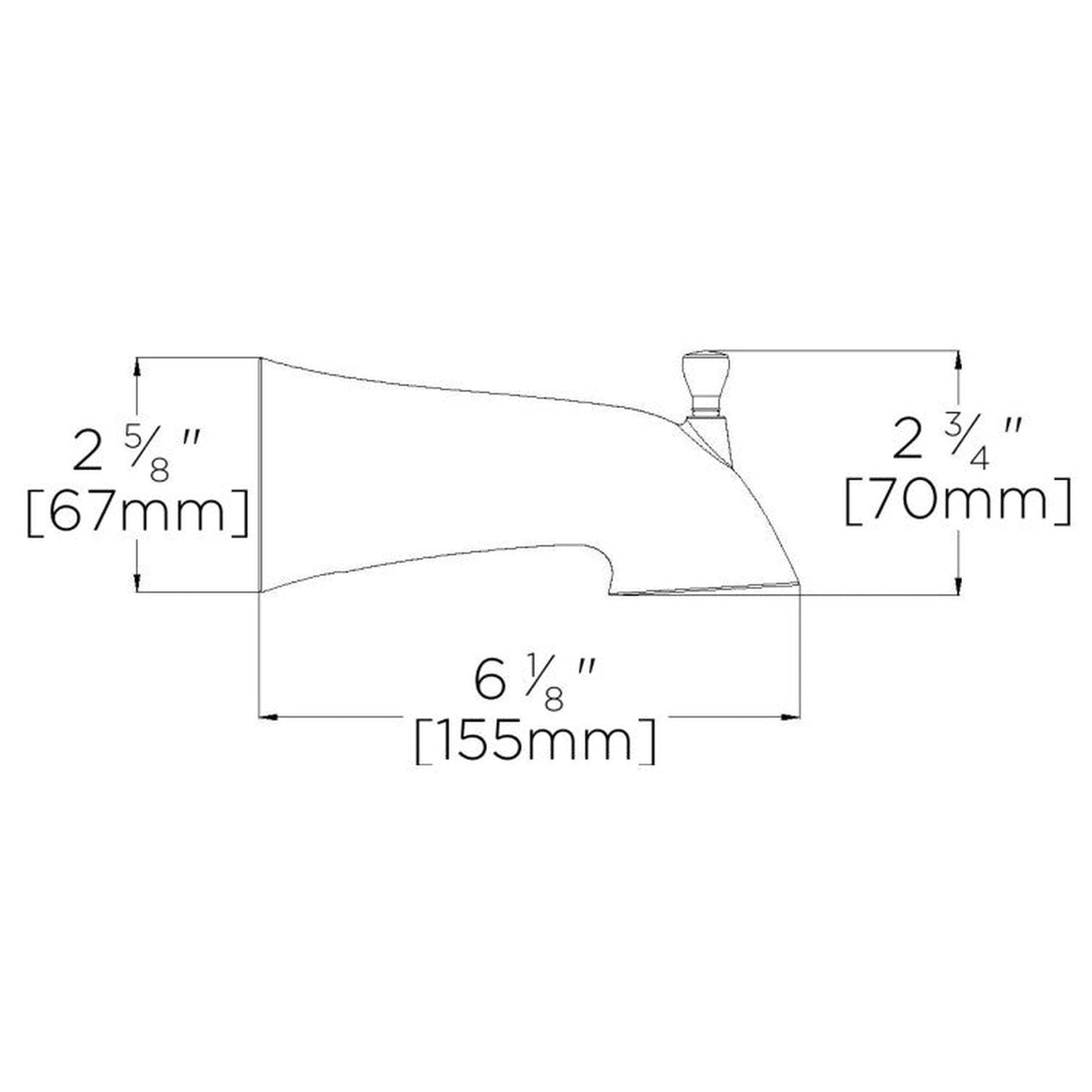 Speakman Chelsea Slip Fit Brushed Nickel Tub Spout With Diverter