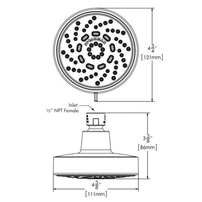 Speakman Echo 1.5 GPM Low Flow Polished Chrome Multi-Function Shower Head