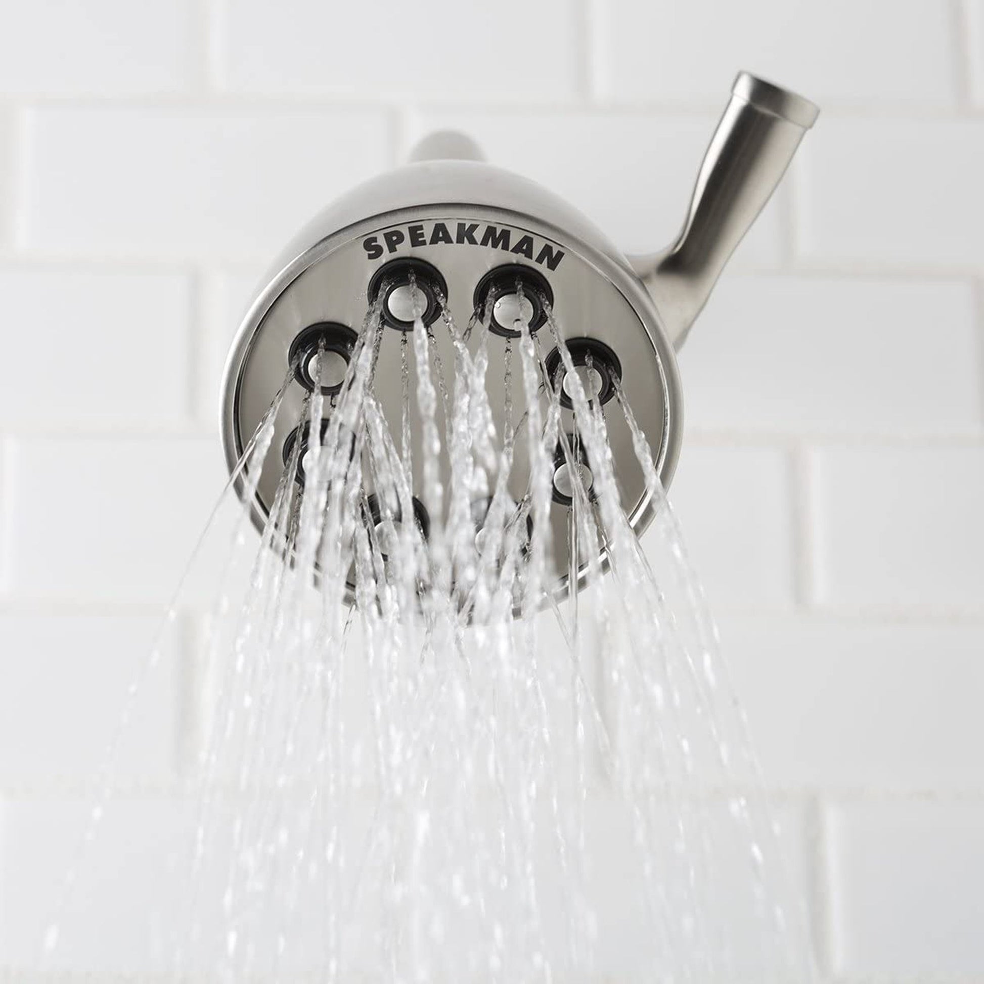 Speakman Icon 1.75 GPM Low Flow 8-Jet 3-Spray Pattern Brushed Nickel Solid Brass Shower Head