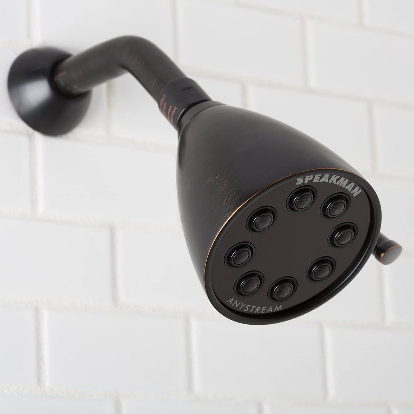 Speakman Icon 1.75 GPM Low Flow 8-Jet 3-Spray Pattern Oil Rubbed Bronze Solid Brass Shower Head