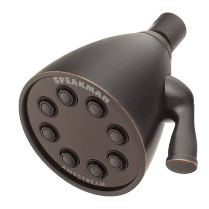 Speakman Icon 1.75 GPM Low Flow 8-Jet 3-Spray Pattern Oil Rubbed Bronze Solid Brass Shower Head