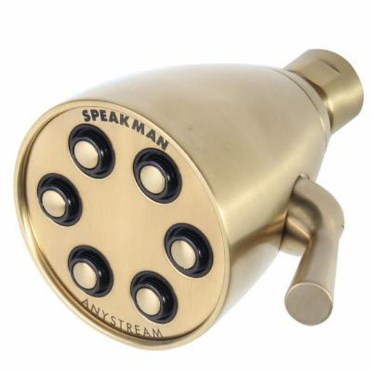 Speakman Icon 2.0 GPM Low Flow 6-Jet 3-Spray Pattern Aged Brass Shower Head