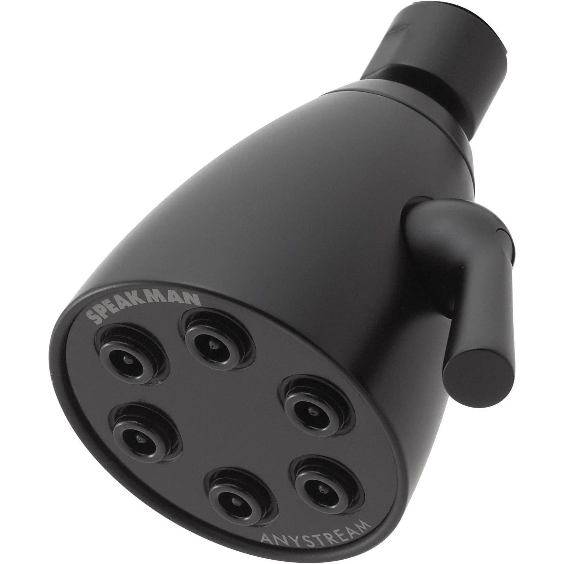 Speakman Icon 2.0 GPM Low Flow 6-Jet 3-Spray Pattern Matte Black Solid Brass Shower Head