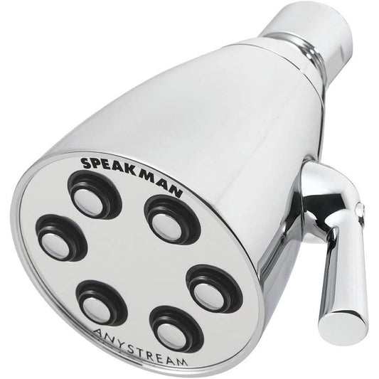 Speakman Icon 2.0 GPM Low Flow 6-Jet 3-Spray Pattern Polished Chrome Solid Brass Shower Head
