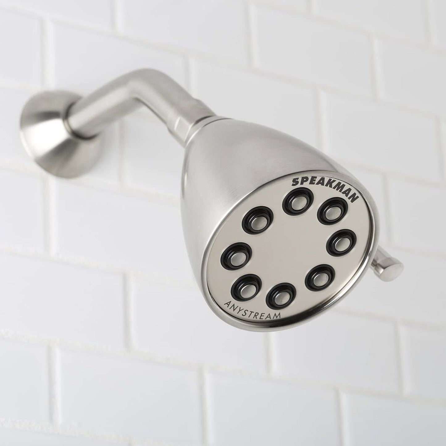 Speakman Icon 2.5 GPM 8-Jet 3-Spray Pattern Brushed Nickel Solid Brass Shower Head