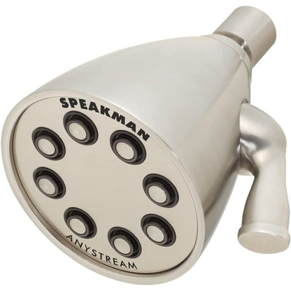 Speakman Icon 2.5 GPM 8-Jet 3-Spray Pattern Brushed Nickel Solid Brass Shower Head